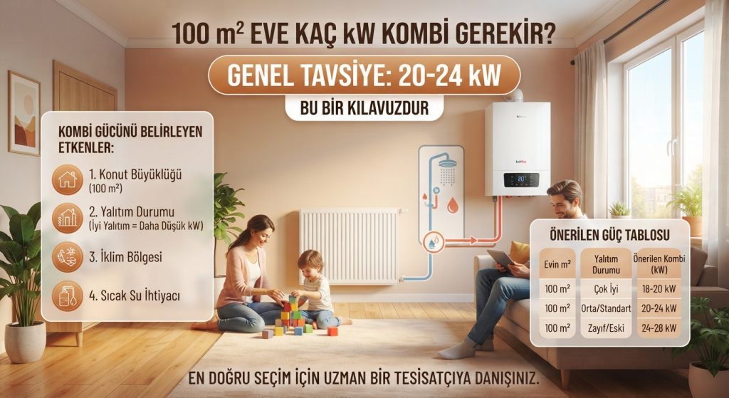 100 Metrekare Eve Kaç kW Kombi Gerekir?